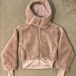 ALO yoga foxy Sherpa jacket pale mauve